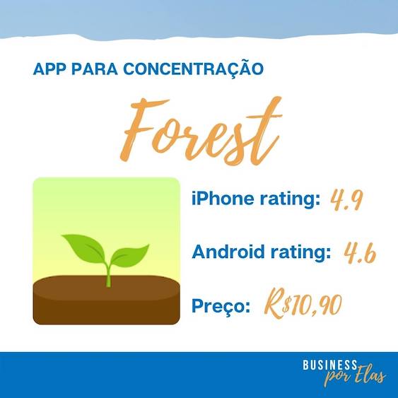 aplicativo forest para aumentar concentração