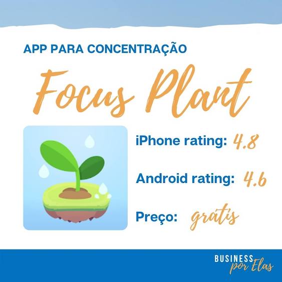aplicativo focus plant para aumentar a concentração