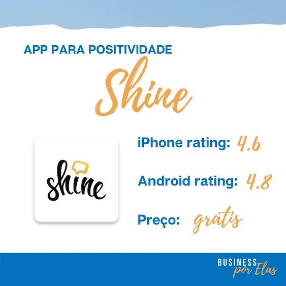 aplicativo shine para aumentar a positividade